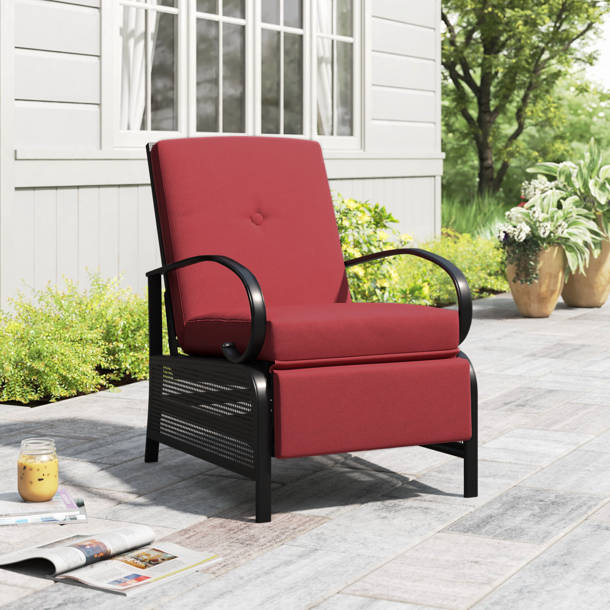 Red Barrel Studio® Jeftha Recliner Patio Chair with Cushions & Reviews